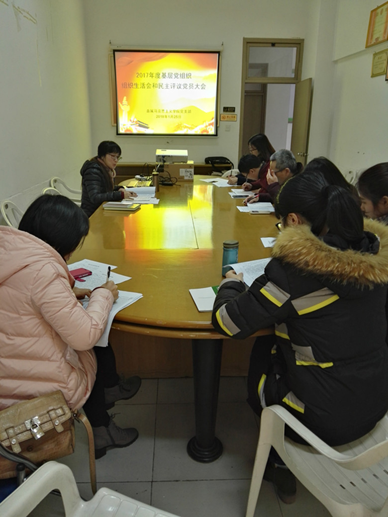 直屬馬克思主義學院黨支部順利召開2017年基層黨組織生活會和民主評議黨員大會